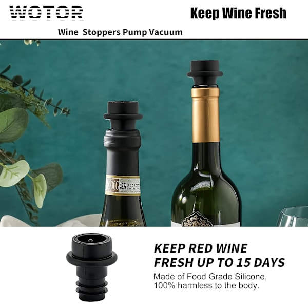 Sorte 12-delte tomme pumpepropper, vinstop, hold W