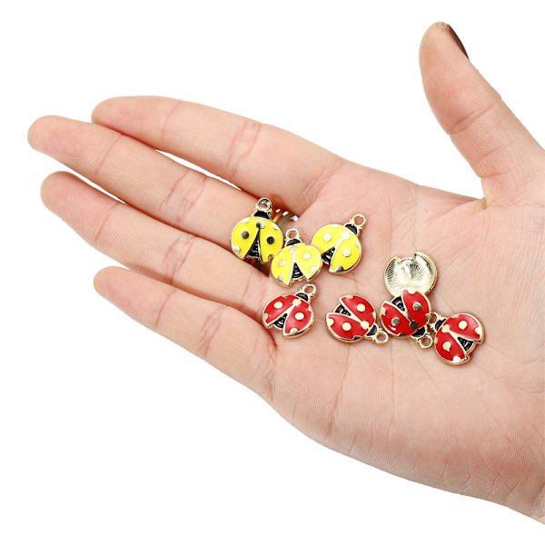 20 st. Insektsberlocker i metall för DIY-halsband, armband, örhängen, smyckestillverkning