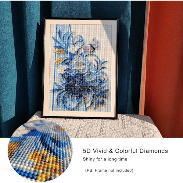 (30x40cm) Diamantmålningssatser Blomma, 5D Diamantmålning
