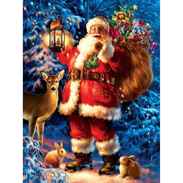 30 × 40 älg jultomte diamantmålning (30 * 40, 1 st) D