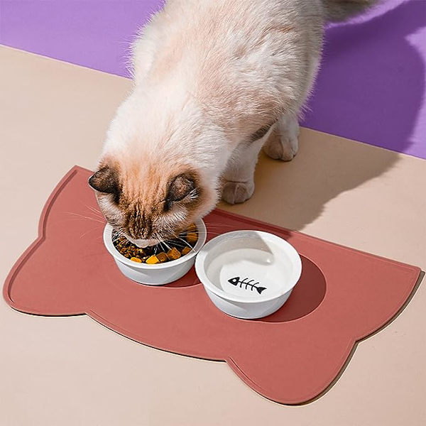 Blå Drøm Hund og Kat Skålmatte (Rose Te), Matte