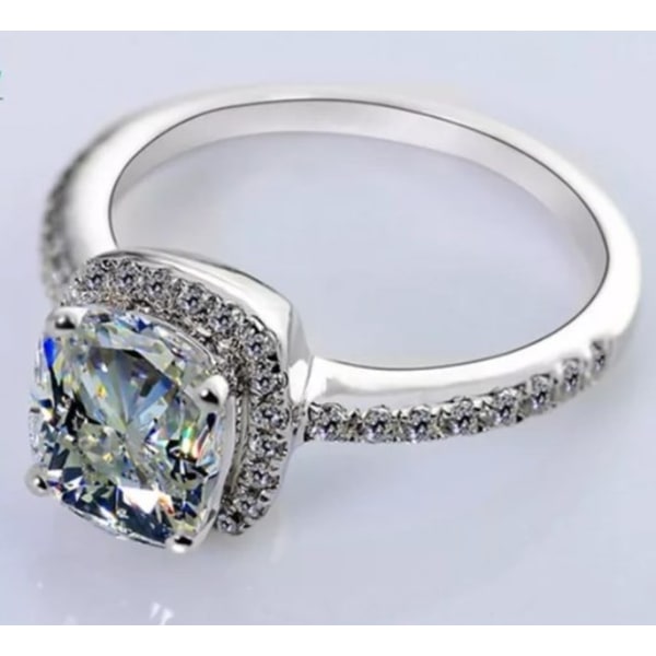 2 ringer knokkelstabling ringer innlagt firkantet super flash edelstenring klassisk kvinners edelstenring