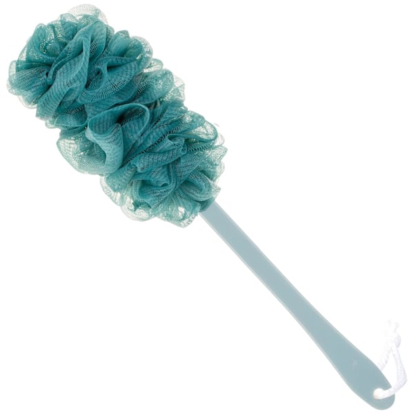 (Blå) Ryggskrubbare för Dusch, Loofah Långt Handtag Bad Kroppsborste, Mjuk Nylon Mesh Svamp på Pinne för Dusch Män Kvinnor Barn Äldre, Exfolierande S