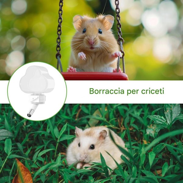 Hamster vandflaske, lille dyredrikker - lille kæledyrsfoderdispenser