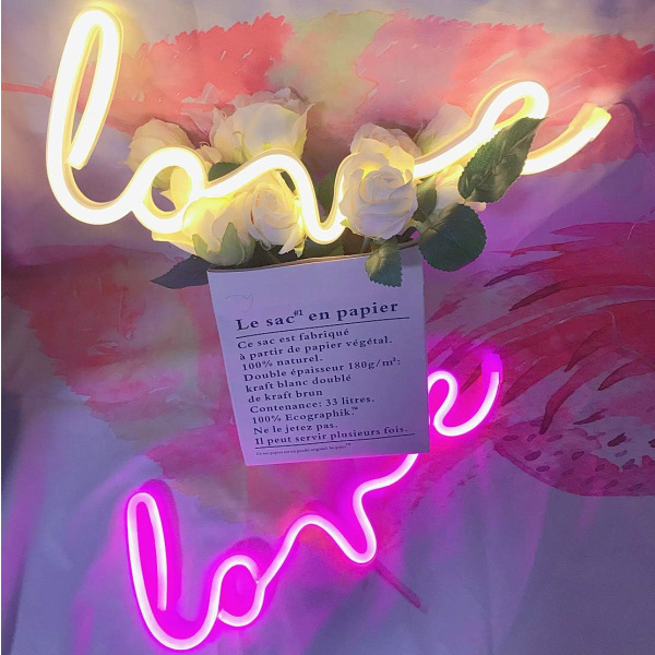 Neon Art Love Skilte Lys LED Love Børnegave - Dekorativ Marq