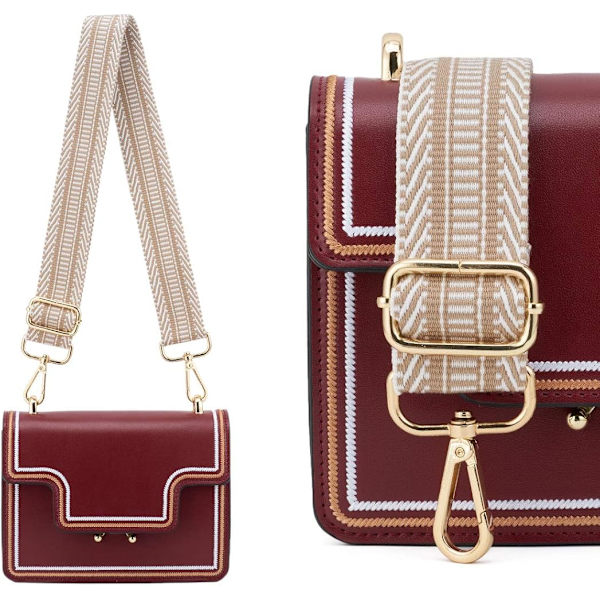 Justerbart axelband i canvas, brett, för utbytbara väskor, crossbody, handväska
