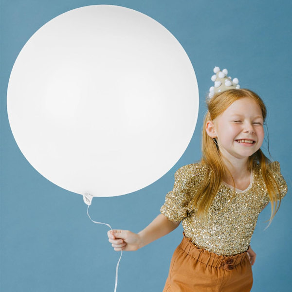 (Vit) Stora ballonger, 36 tum jättestora ballonger jättestora latexballonger för nyår jul födelsedag vi
