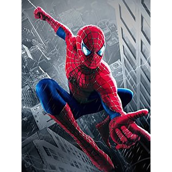 30 x 40 cm, Spider-Man Diamond Painting Broderi Diamond Painti