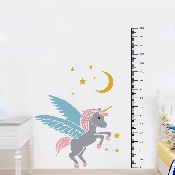 Mesurer la hauteur Licorne wallsticker Autocollants Muraux Mur