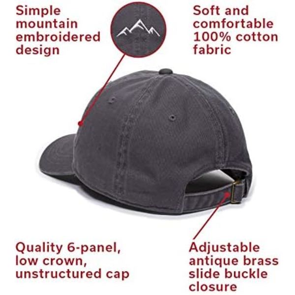 Utendørs Caps Mountain Dad Hat - Ustrukturert Myk Bomullscaps