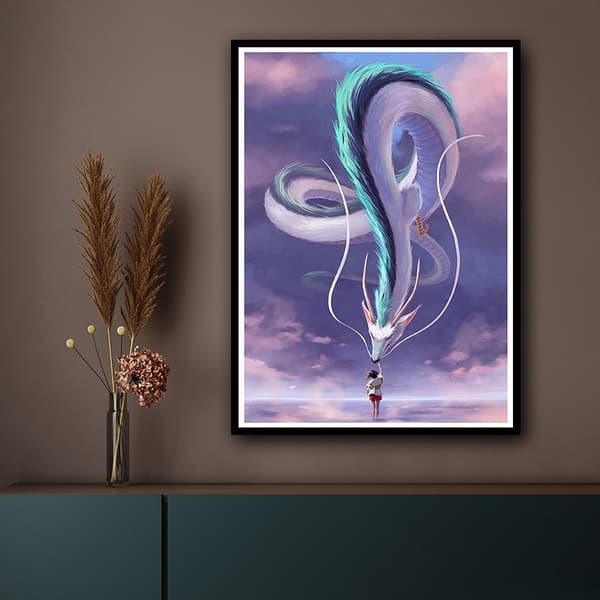 30 x 40 cm, drage diamantmaleri diamantbroderi maleri C