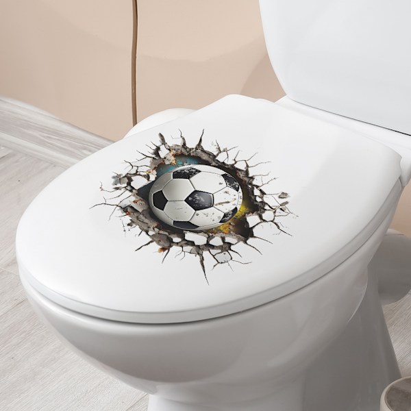 3D Fotboll Dekaler 27x29cm, Fotboll Väggdekaler för Pojkars Sovrum, 3D Väggkonst Vi