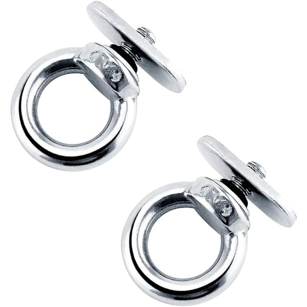 4-pack 316 SS Spårmonterad Fästögla, Håller Bungee-snöre eller Rep upp till 0,6\"