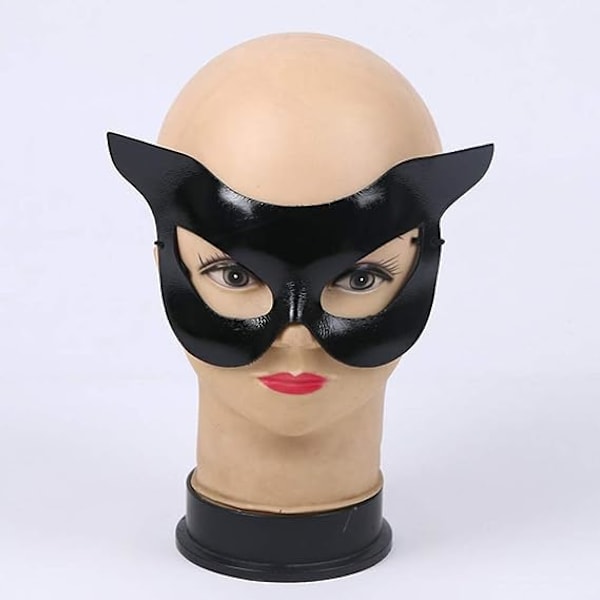 Halloween kattemaske catwoman halv maske sort maske halv ansigt sexet catwoman skønhedsmaske halloween fest