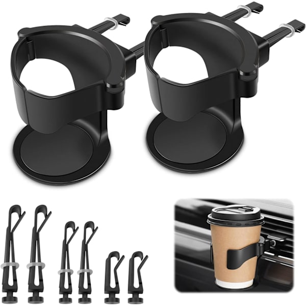 2PCS Bilkopphållare, Universal Bil Dryckeshållare, Justerbar C