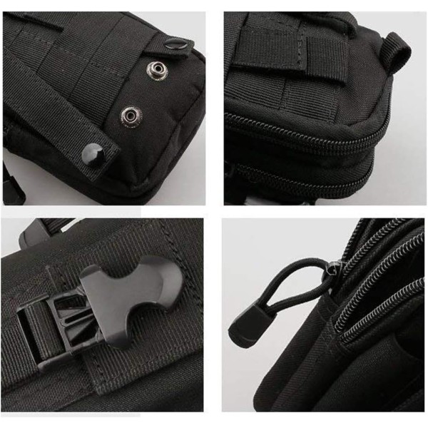 Taktisk bæltetaske, bæltetaske multifunktionel Molle EDC Ut
