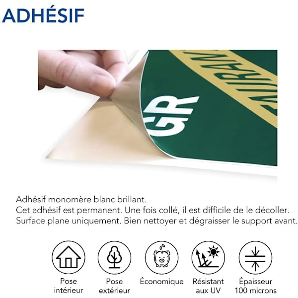 Informasjonstavle med skilt for personer med nedsatt mobilitet. Informasjonsskilt. Klistremerke, PVC, Alu - 130 x 130 mm -