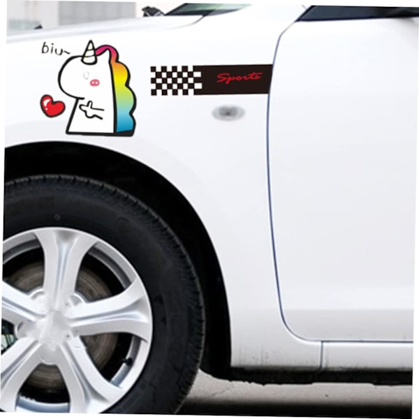 3 stk Unicorn Klistremerker Personlige Bilsticker Autosticker Refleks Bilsticker Bilskrog Bilsticker Refleks Fil
