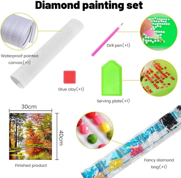 DIY 5D(50)30x40cm Diamantmaleri Kit til voksne  Diamant Pai