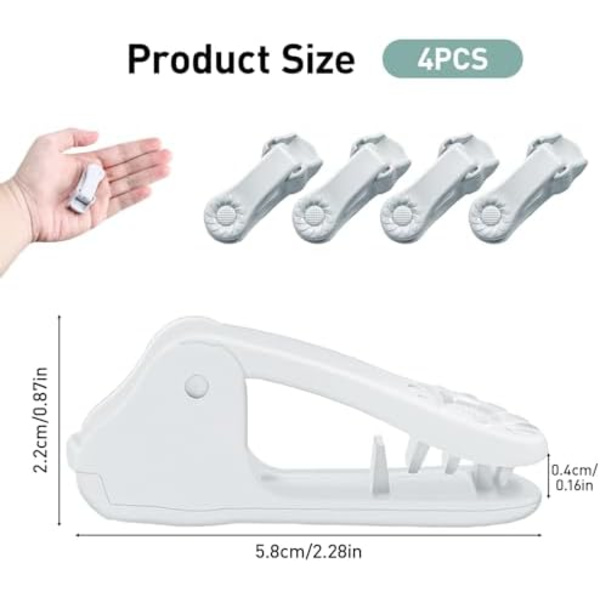 5,8x2,1x2,1cm Peittokiinnikkeet Suihkuverhokiinnikkeet, 4 kpl Lakana Kiinnikkeet Petauslakana Kiinnikkeet Peittokiinnikkeet Ilman Neuloja Peitto