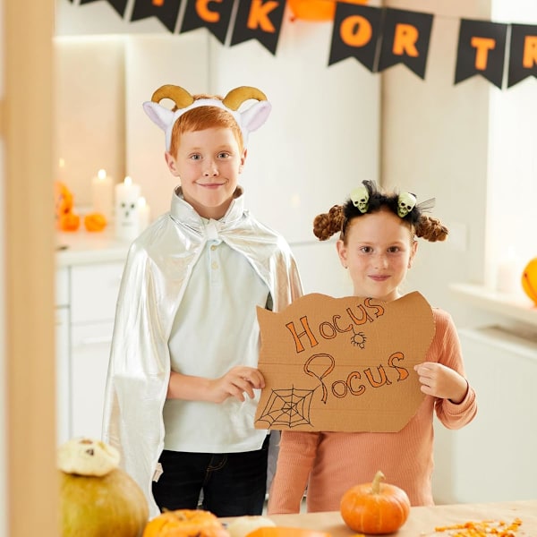 Geiteøre Hodebånd med Værbøtter, Dyreører og Horn Hodebånd, Sauøre Tilpasset Lammeøre Hodeplagg til Halloween