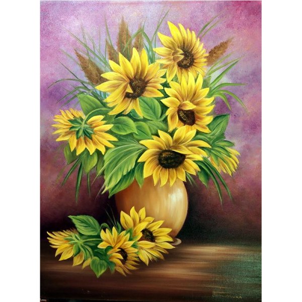 30x40 cm - 11 5D DIY Full Diamond Painting, Blomsterkomposition