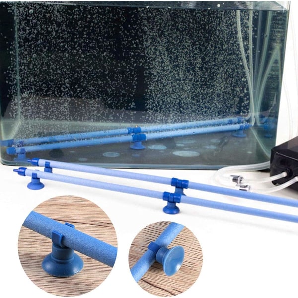 Blå 2-delars Akvarium Luftsten Tub Akvarium Luftsten Tub Bubbelsten Pump Tillbehör för Syrepump Diffusor för Akvariumpumpar och Hydroponisk odling