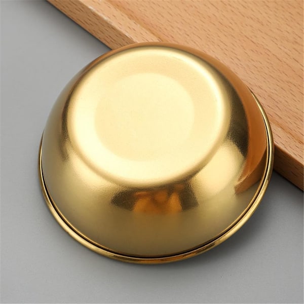 8 Pakning 3.2inch Runde Fat Bolle rustfritt stål Sauskopper Mini Individuelle Krydder Pudding Krydderretter Appetittvekkere Dyppeskåler, for Sus