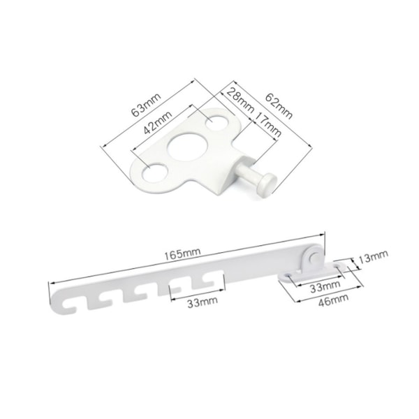 2 stk. vinduesåbner, vinduesåbner uden boring, hængslet