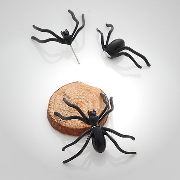 Halloween Kostumer til Kvinder, Halloween Stud Øreringe til Kvinder, Edderkop Øreringe Scary Funny Spider Hallowe