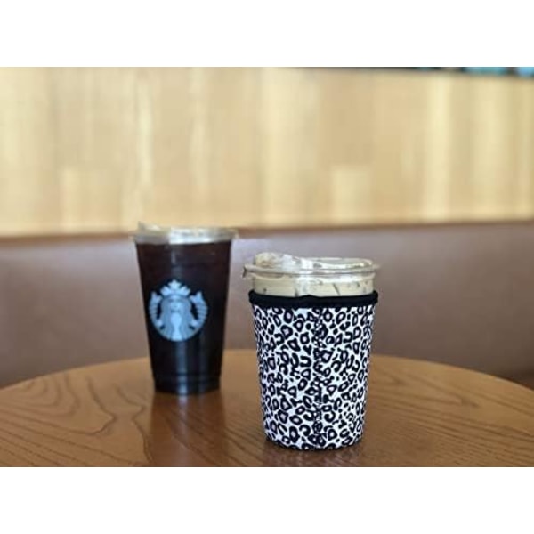3 kpl Uusiokäyttöisiä Jääkahvihihoja - Eristys Kylmille Juomille, Neopreenikupinpidin Starbucksille/Dunkin Kahville, Mor