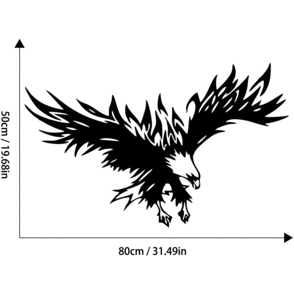 Svart bilpanserklistremerke, kreativ personlig ørn klistremerke vanntett bilpanserklistremerke bilstyling Ho