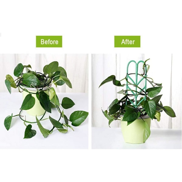 12 st Plast Inomhus Spaljé för Krukväxter Grön Stapelbar Mini Klätterväxt Stöd Gör-det-själv Blomkruka Stöd för Ärtor Grönsaker Klematis