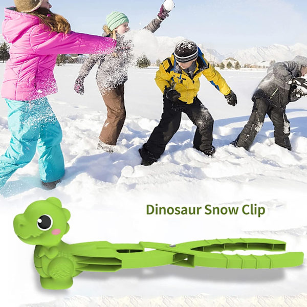 Vinter Sneboldsmagere, Sneboldsklemmer Sneforme Tegneserie Dinosaur Snebold Sneboldkampe Sjov Børn Voksne Vinter Udendørs