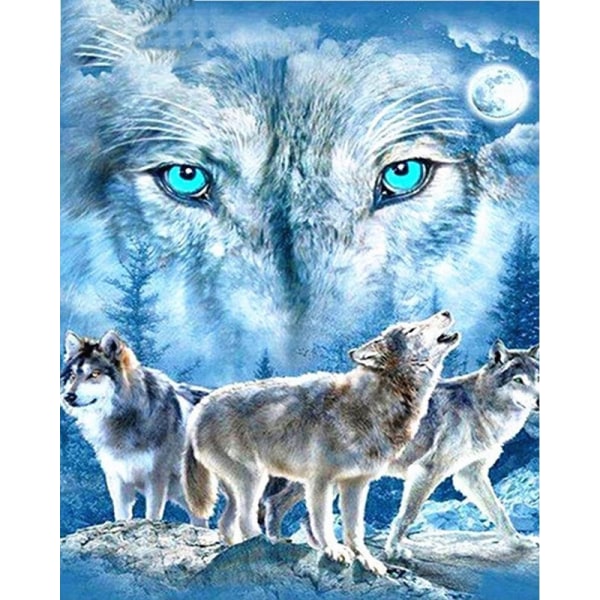 30 x 40 cm, Wolf Diamond painting Kirjonta Diamond painting CAN