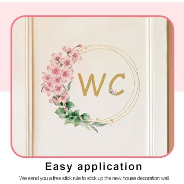 30x30cm 1 kpl Ovi Tarrat Kylpyhuone WC Ammaskuppi Kasvi Kukat Englanti WC Seinä Tarrat Kylpyhuone WC Koristelu Se