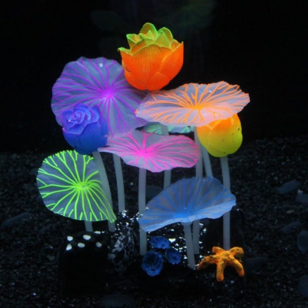 Lotus Shape Fish Tank Decoration - Environmentally Friendly