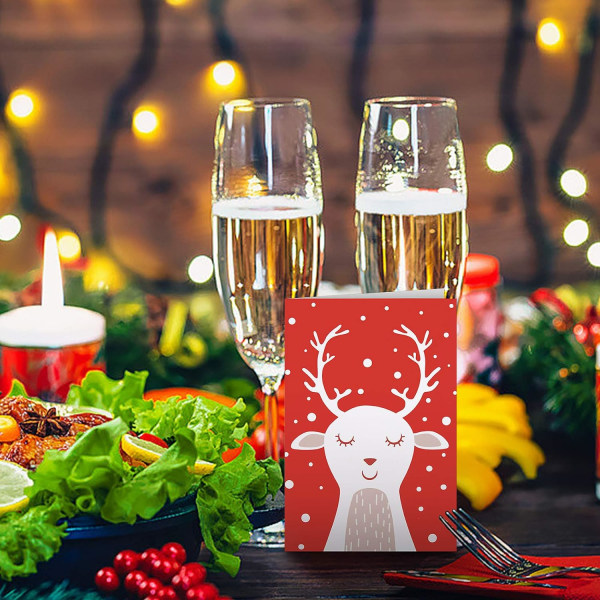 (A) 12-pack DIY julklapps-presentkort, anpassningsbara julklapps-hälsningar