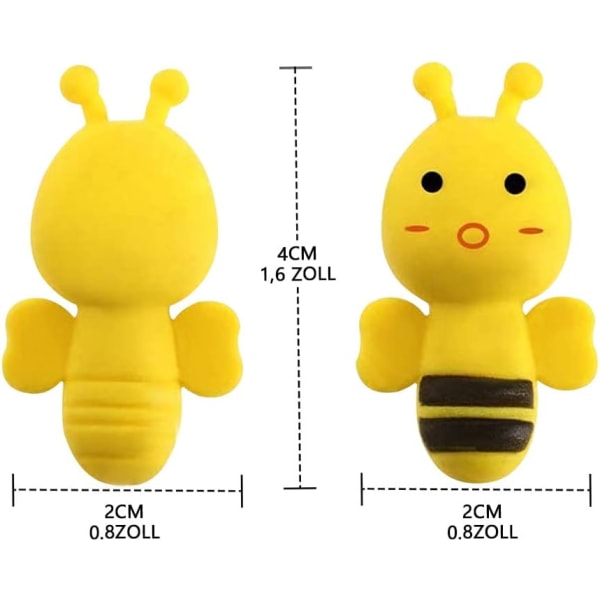 30 Pack Bee Eraser Series Animal Eraser Mini Cute Animal Era