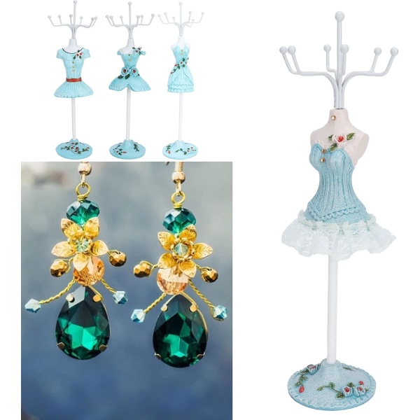 Mannequin smykkedisplay (stil 1), ørepynt halskjede ring smykkerholder displaystativ prinsesse Dres