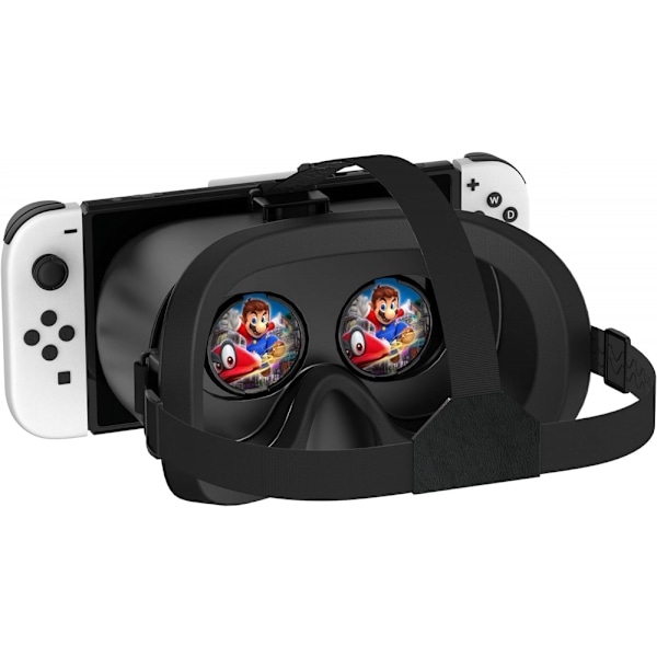 Switch 3D VR-glasögon för Nintendo Switch/Switch OLED, med justerbar HD-lins Black and White