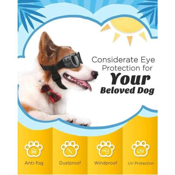 Solbriller til hunde UV-beskyttende briller, solbriller