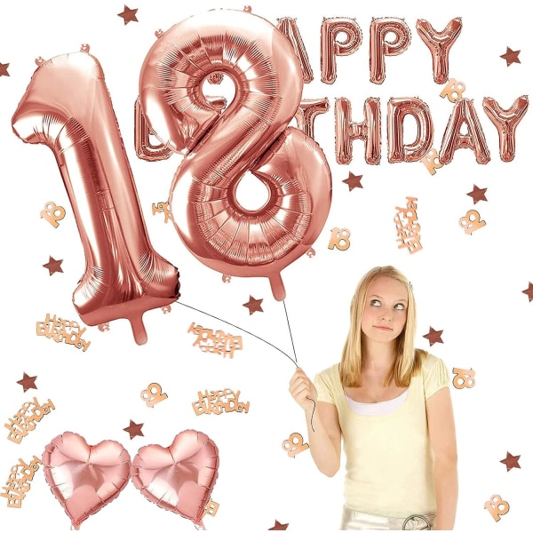 18-års födelsedagsfest ballonger, 18-års födelsedagsfest ballonger, 18-års födelsedagsfest
