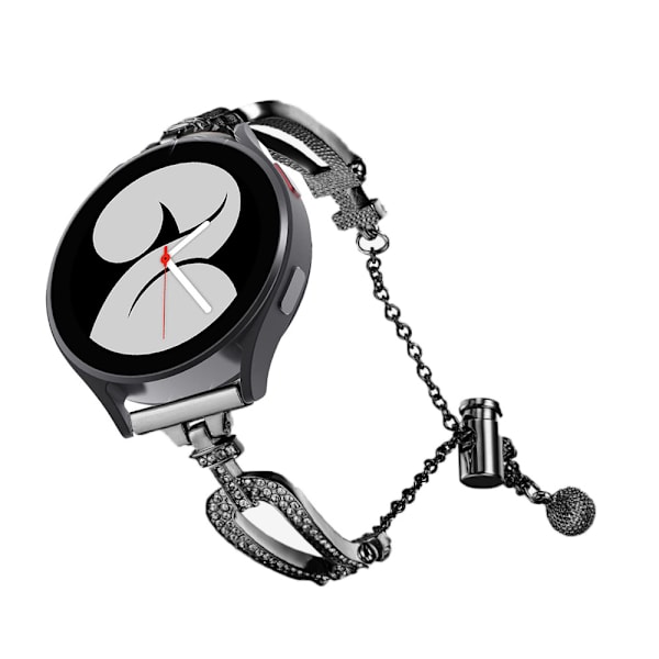 Udskiftning (sort) til Galaxy Watch 5/Watch 4 rem, rustfrit stål