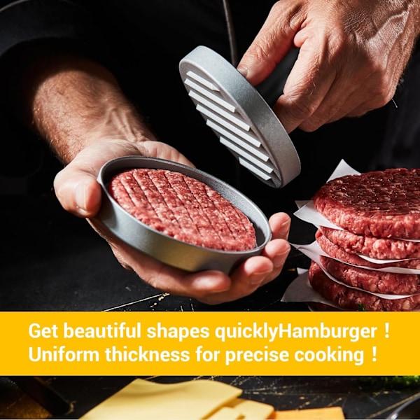 Hamburger-puristin - Alumiininen tarttumaton hamburger-puristin - Hamburger-puristin hampurilaisten valmistukseen