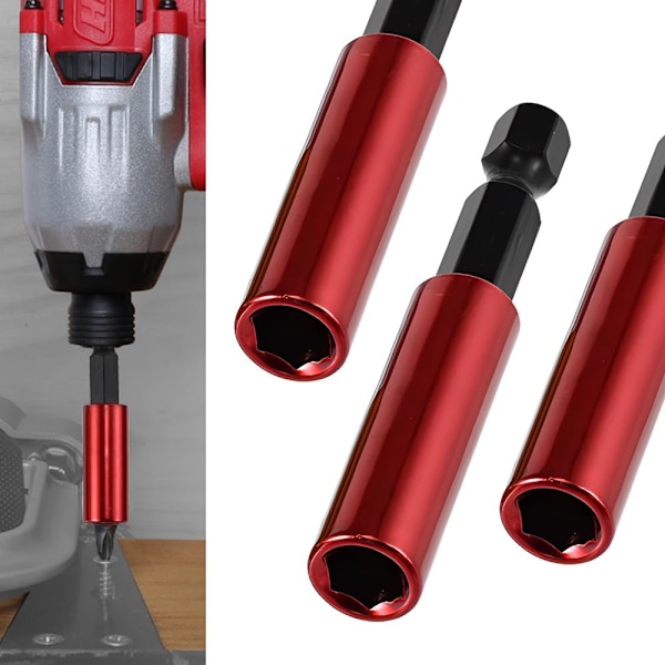 5 stk Magnetisk Bittholder, 50/60/100/150/300mm Lang Slagdriver Bittholder, 6.35mm Hex Schaft Skrutrekker Forlengelse