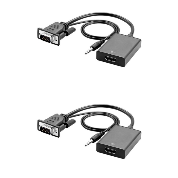 2 Pack VGA-uros-HDMI-naaras-muunninkaapelin lähtö 108