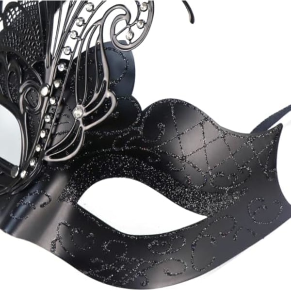 Fjärilsdam Maskeradmask Halloweenfest Mask Kvällsprom Bollmask Bar Kostymtillbehör