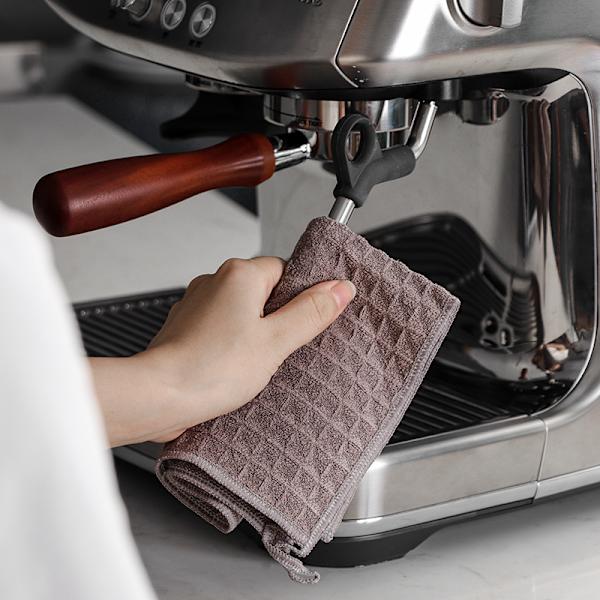 4X Håndkle (med 10X kroker), Kaffemaskin rengjøringsklut Bar tørker en