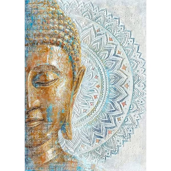 30x40 cm diamantmalesæt, Buddha (stil 1)